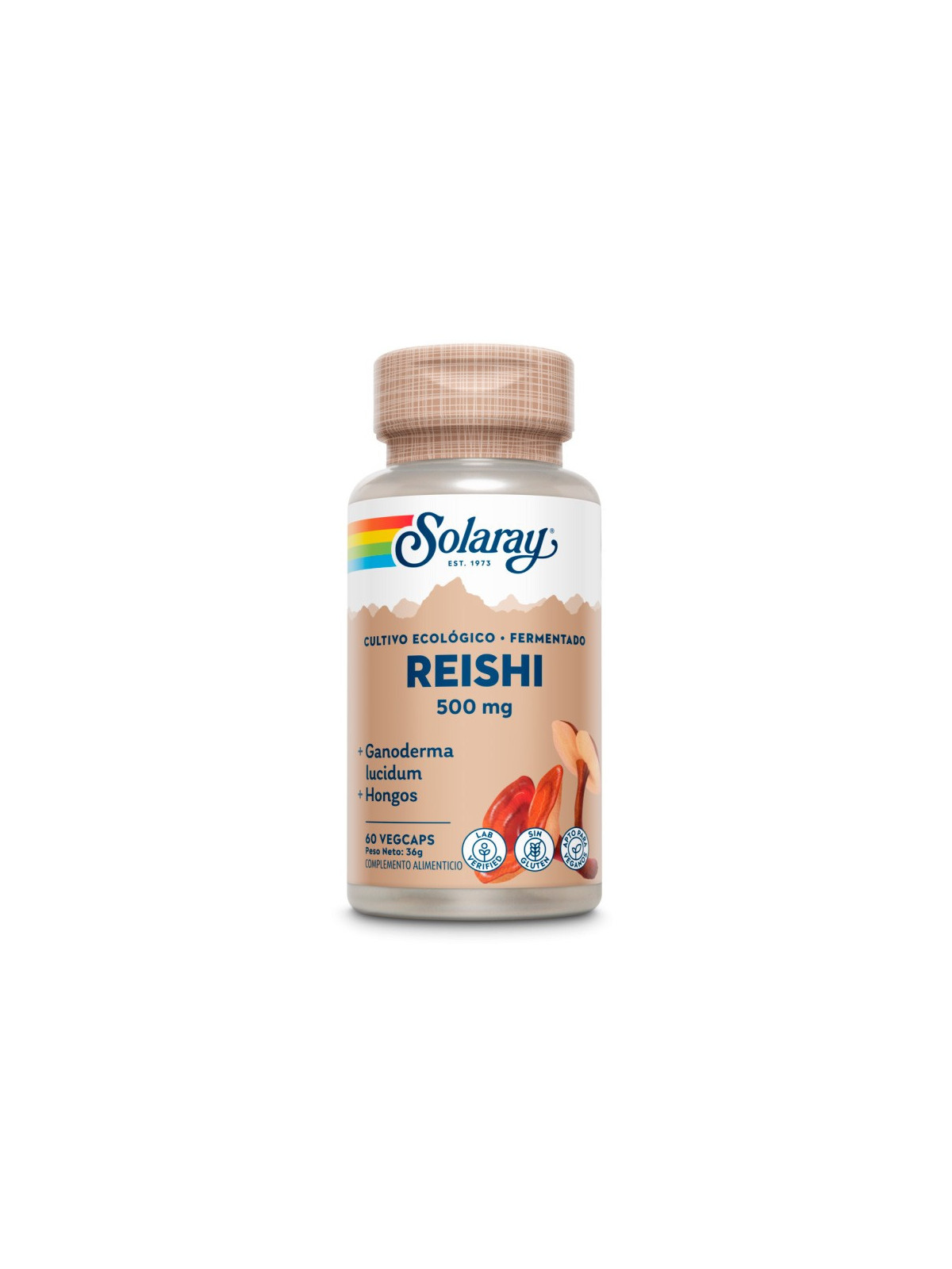 Reishi 500 Mg- 60 VegCaps. Orgánico - Solaray