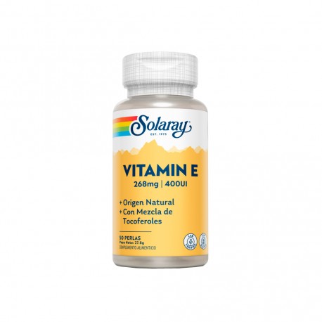 Vitamina E 400 UI- 50 Perlas - Solaray