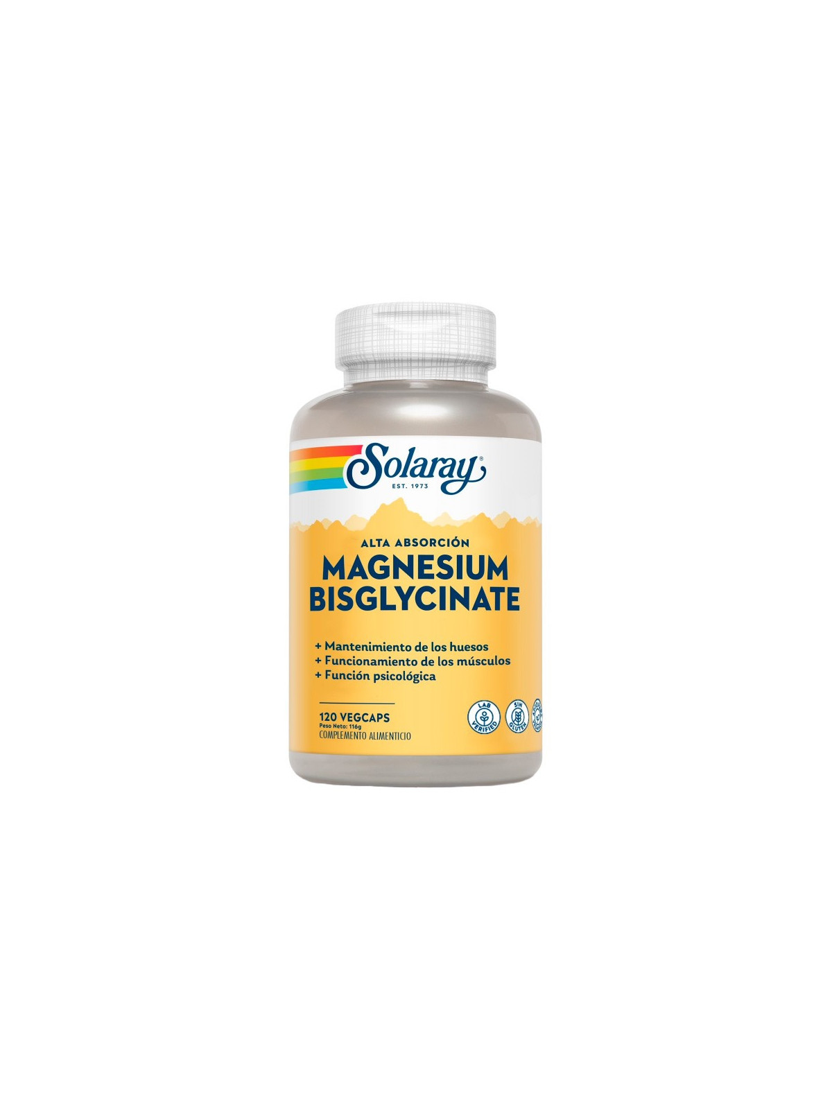 Glycinate Magnesio 120 VegCaps - Solaray