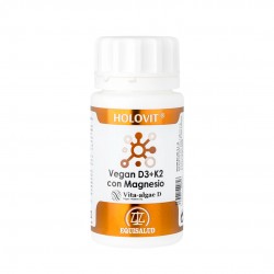 Vegan D3+K2 con Magnesio (50 cápsulas)  Equisalud