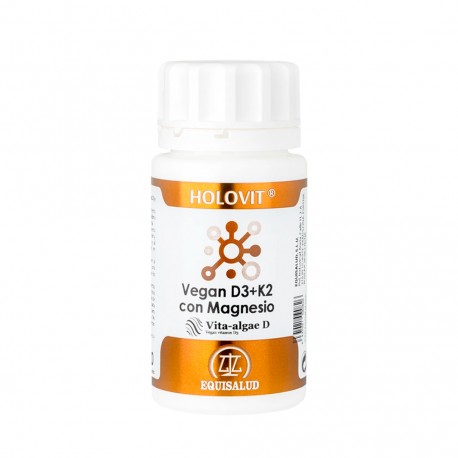 Vegan D3+K2 con Magnesio (50 cápsulas)  Equisalud