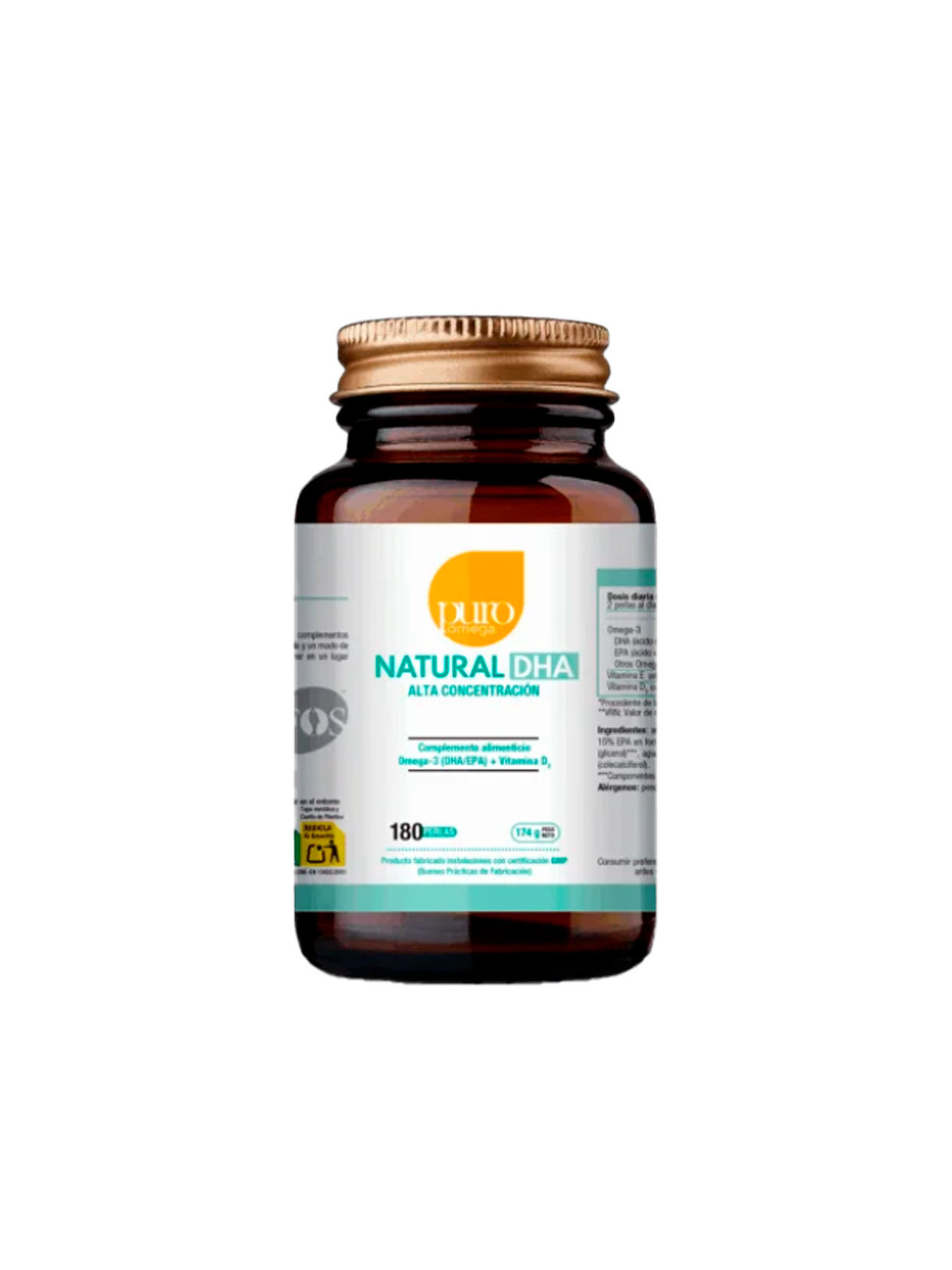 Natural DHA (180 perlas) Puro Omega