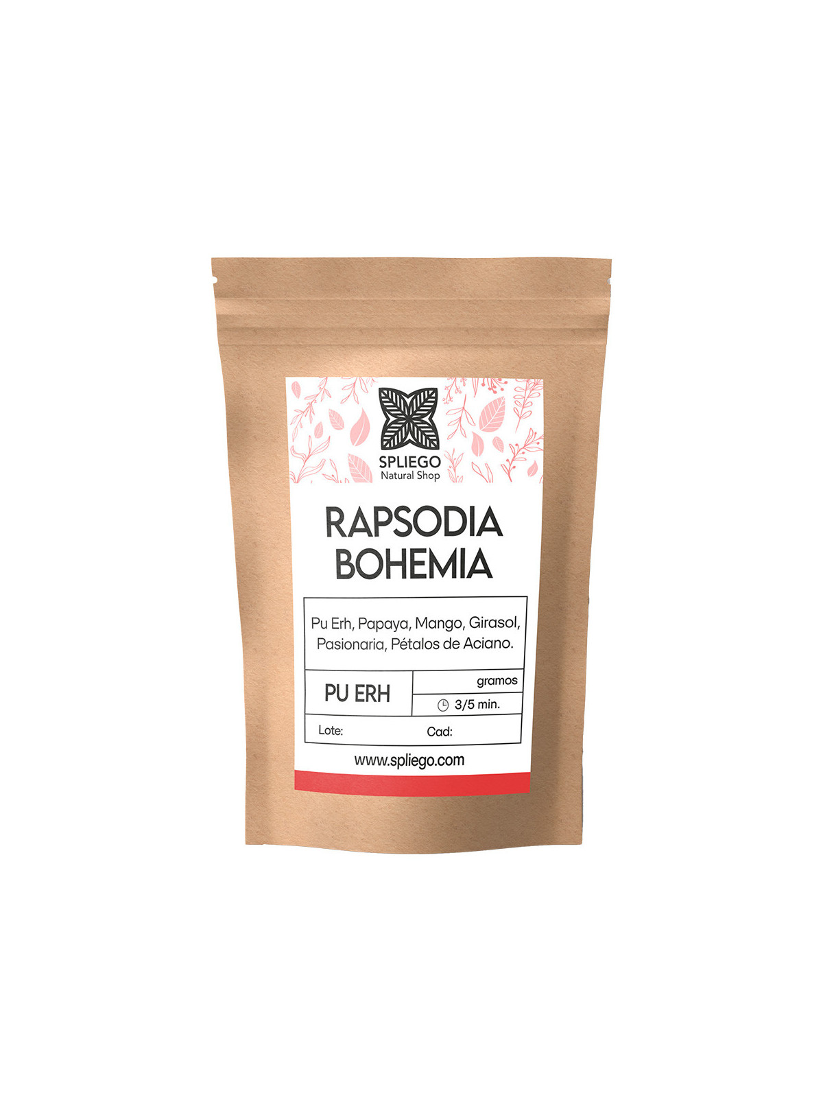 Pu Erh Rapsodia Bohemia | Té rojo digestivo aromático | Spliego