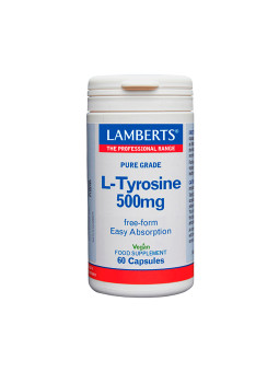 L-Tirosina 500 mg 60 cápsulas | Concentración y energía mental