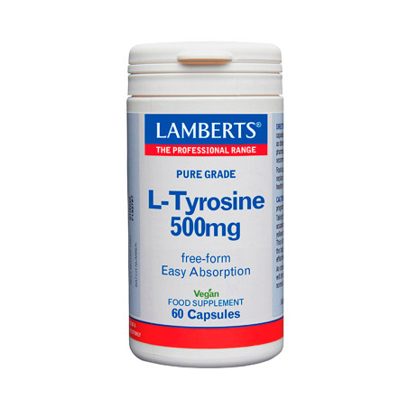 L-Tirosina 500 mg 60 cápsulas | Concentración y energía mental