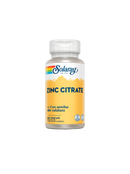 Solaray Zinc Citrate | Zinc de alta absorción para sistema inmunitario | Spliego