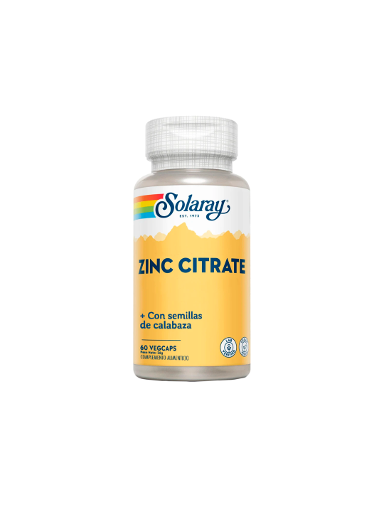 Solaray Zinc Citrate | Zinc de alta absorción para sistema inmunitario | Spliego