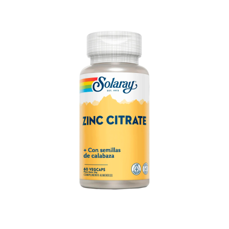 Solaray Zinc Citrate | Zinc de alta absorción para sistema inmunitario | Spliego
