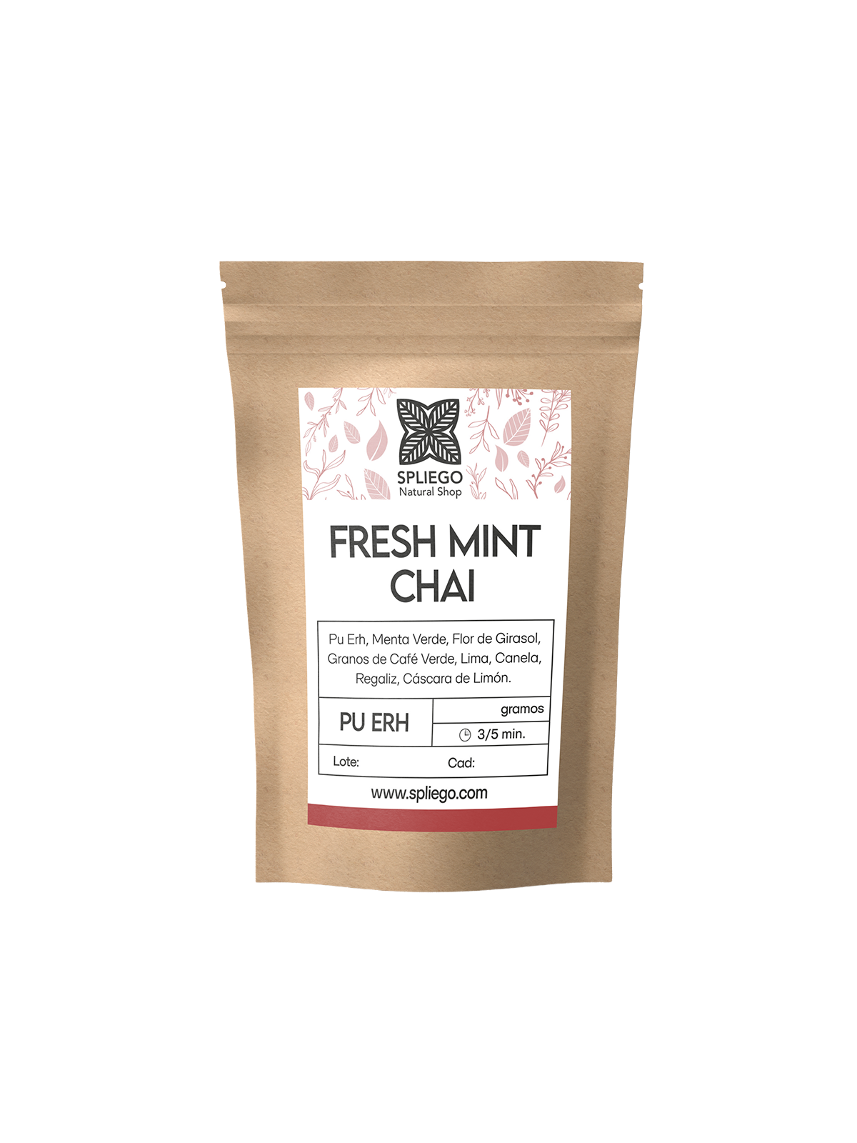 Pu Erh Fresh Mint Chai | Té Rojo con Menta y Lima – Spliego