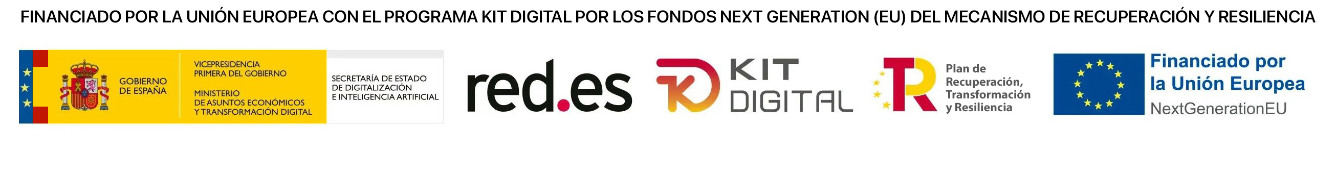 FINANCIADO POR LA UNIÓN EUROPEA CON EL PROGRAMA KIT DIGITAL POR LOS FONDOS NEXT GENERATION (EU) DEL MECANISMO DE RECUPERACIÓN Y RESILIENCIA